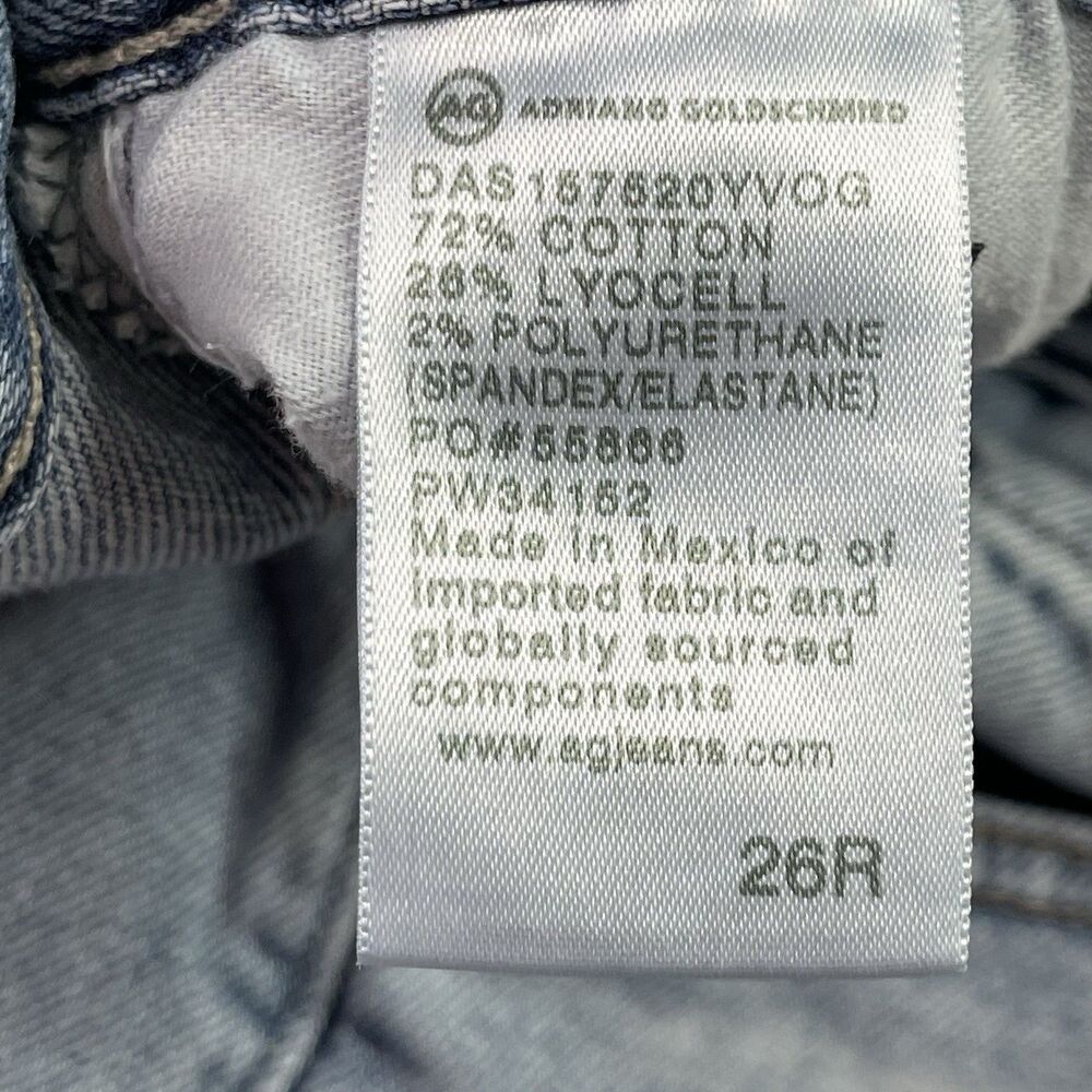 AG Adriano Goldschmied Jeans Womens 26 Blue Ex-Boyfriend Slim Slouchy Light Wash - Picture 9 of 15